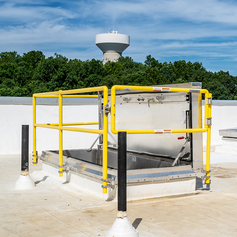 Bilco Roof Hatch with Safety Railing System